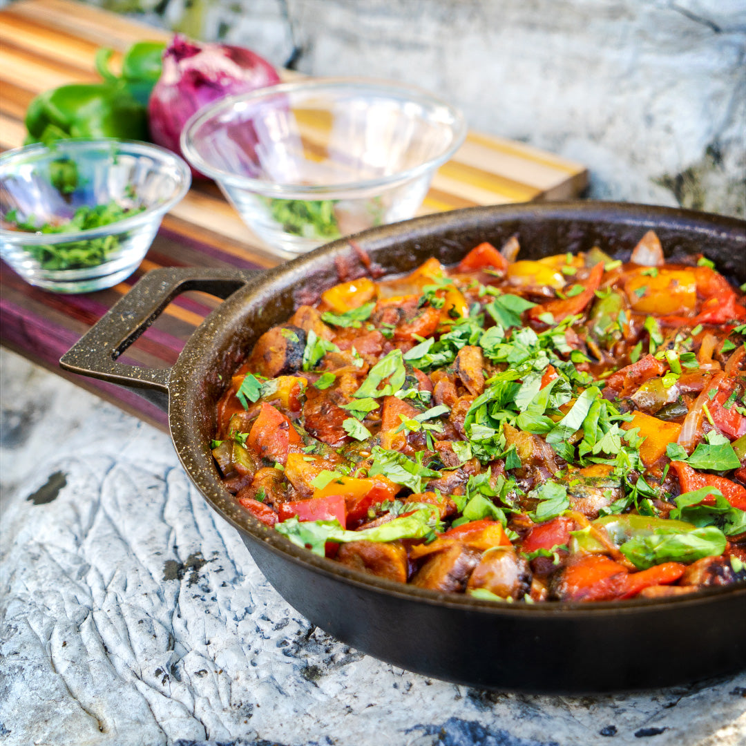 Cast Iron Sausage and Peppers