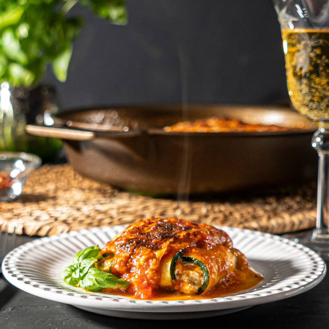 Spicy Sausage Stuffed Zucchini Ravioli