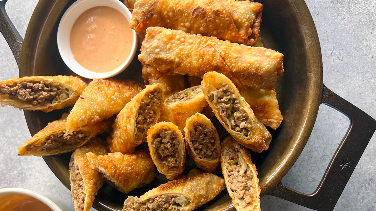 Cheeseburger Egg Rolls