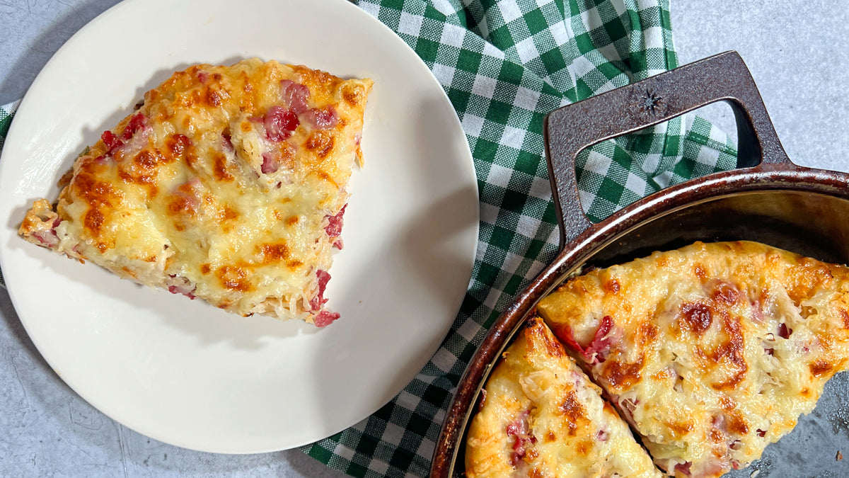 Reuben Pizza: Unique Cast Iron Skillet Recipe