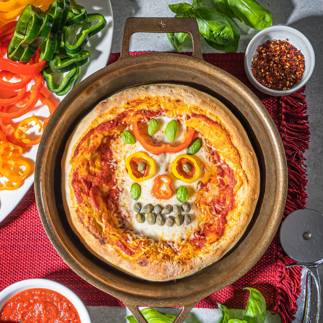 Sugar Skull Cast Iron Pizza
